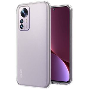 Husa Transparenta compatibila cu Xiaomi 12 Pro / 12s Pro, Slim fit, Anti-alunecare, Design minimalist, 1 mm3