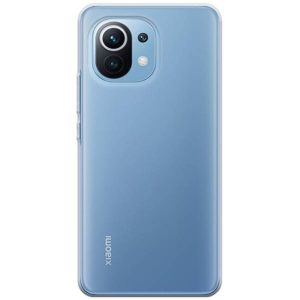 Husa Transparenta compatibila cu Xiaomi Mi 11 Lite, Slim fit, Anti-alunecare, Design minimalist, 1 mm