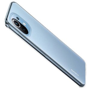 Husa Transparenta compatibila cu Xiaomi Mi 11 Lite, Slim fit, Anti-alunecare, Design minimalist, 1 mm5