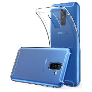 Husa Transparenta compatibila cu Samsung Galaxy A6 2018, Slim fit, Anti-alunecare, Design minimalist, 1 mm5