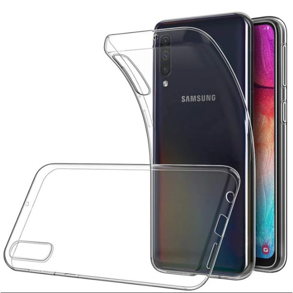 Husa Transparenta compatibila cu Samsung Galaxy A70, Slim fit, Anti-alunecare, Design minimalist, 1 mm3