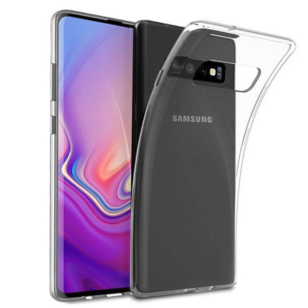 Husa Transparenta compatibila cu Samsung Galaxy S10, Slim fit, Anti-alunecare, Design minimalist, 1 mm3