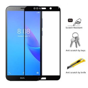 Folie sticla ProElite Protection compatibila cu Huawei Y5 (2018), Ultra Rezistenta, Full Cover, Full Glue, Calitate Premium, Margini negre - 2