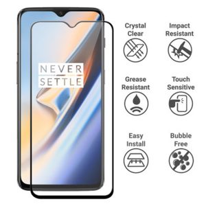 Folie sticla ProElite Protection compatibila cu OnePlus 6T, Ultra Rezistenta, Full Cover, Full Glue, Calitate Premium, Margini negre - 2