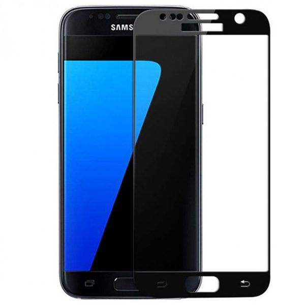 Folie sticla ProElite Protection compatibila cu Samsung Galaxy S7, Ultra Rezistenta, Full Cover, Full Glue, Calitate Premium, Margini negre