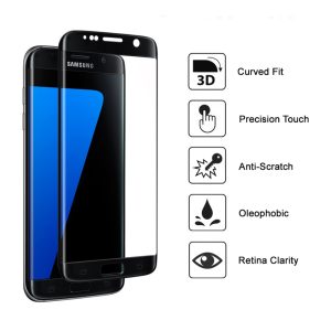 Folie sticla ProElite Protection compatibila cu Samsung Galaxy S7, Ultra Rezistenta, Full Cover, Full Glue, Calitate Premium, Margini negre - 2