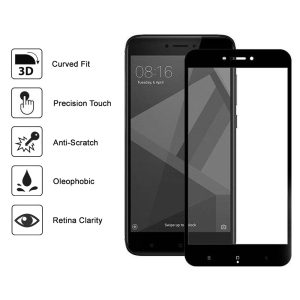 Folie sticla ProElite Protection compatibila cu Xiaomi Redmi Note 4/Redmi Note 4x, Ultra Rezistenta, Full Cover, Full Glue, Calitate Premium, Margini negre - 2