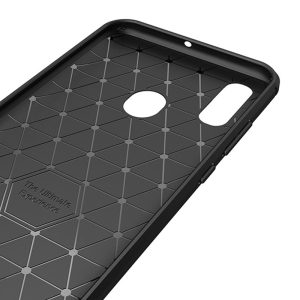 Husa Supreme Carbon compatibila cu Huawei P Smart (2019), Protectie precisa, Design canelat, Margini ranforsate, Anti-amprente, Negru4