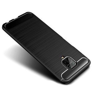 Husa Supreme Carbon compatibila cu Xiaomi Redmi Note 9 Pro, Protectie precisa, Design canelat, Margini ranforsate, Anti-amprente, Negru2