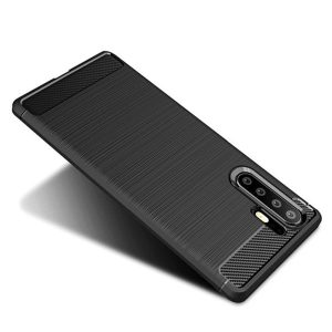 Husa Supreme Carbon compatibila cu Huawei P30 Pro, Protectie precisa, Design canelat, Margini ranforsate, Anti-amprente, Negru2