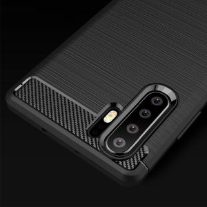 Husa Supreme Carbon compatibila cu Huawei P30 Pro, Protectie precisa, Design canelat, Margini ranforsate, Anti-amprente, Negru5