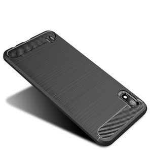 Husa Supreme Carbon compatibila cu Samsung Galaxy A10|Galaxy M10, Protectie precisa, Design canelat, Margini ranforsate, Anti-amprente, Negru2