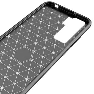 Husa Supreme Carbon compatibila cu Huawei P40 Lite 5G, Protectie precisa, Design canelat, Margini ranforsate, Anti-amprente, Negru4