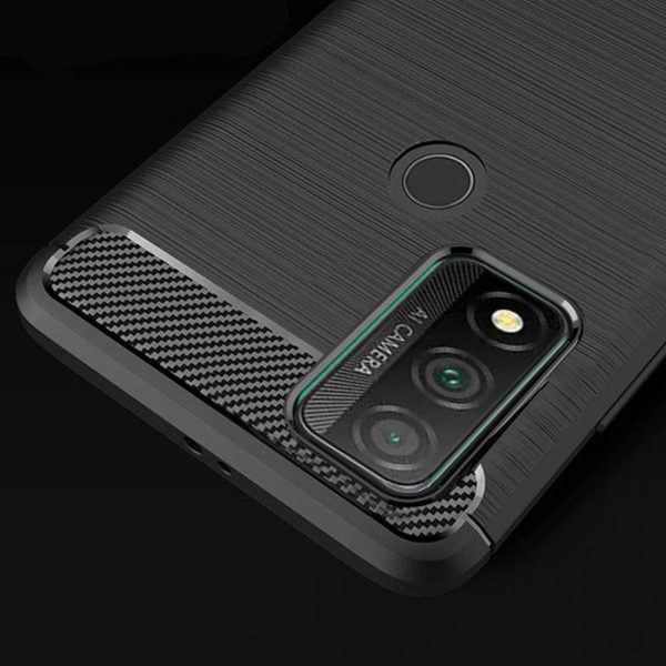 Husa Supreme Carbon compatibila cu Huawei P Smart (2020), Protectie precisa, Design canelat, Margini ranforsate, Anti-amprente, Negru4