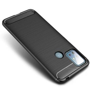 Husa Supreme Carbon compatibila cu Motorola Moto G20, Protectie precisa, Design canelat, Margini ranforsate, Anti-amprente, Negru2