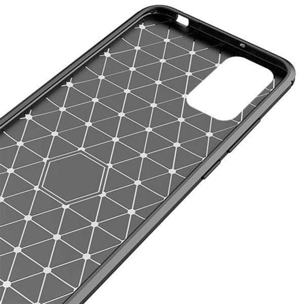 Husa Supreme Carbon compatibila cu Xiaomi Redmi 9T, Protectie precisa, Design canelat, Margini ranforsate, Anti-amprente, Negru