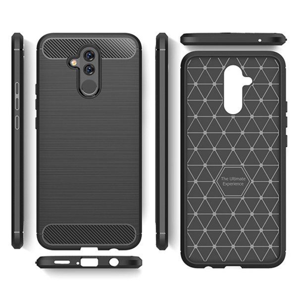 Husa Supreme Carbon compatibila cu Huawei Mate 20 Lite, Protectie precisa, Design canelat, Margini ranforsate, Anti-amprente, Negru3