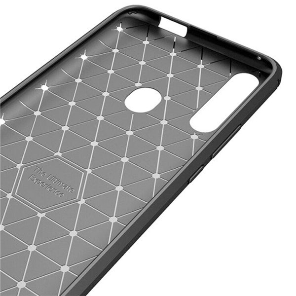 Husa Supreme Carbon compatibila cu Huawei P Smart Z, Protectie precisa, Design canelat, Margini ranforsate, Anti-amprente, Negru4