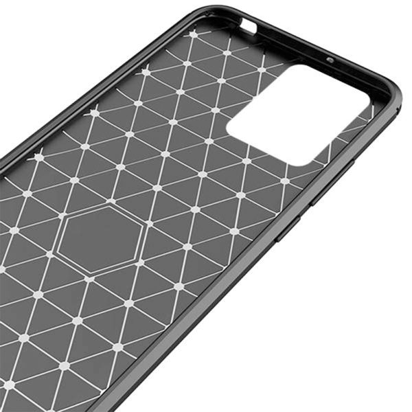 Husa Supreme Carbon compatibila cu Realme 8 Pro, Protectie precisa, Design canelat, Margini ranforsate, Anti-amprente, Negru4