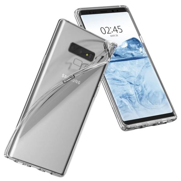 Husa Transparenta compatibila cu Samsung Galaxy Note 9, Slim fit, Anti-alunecare, Design minimalist, 1 mm