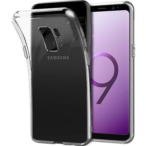 Husa Transparenta compatibila cu Samsung Galaxy S9 Plus, Slim fit, Anti-alunecare, Design minimalist, 1 mm