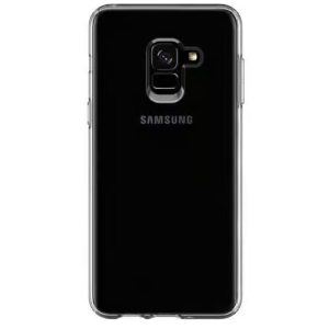 Husa Transparenta compatibila cu Samsung Galaxy A8 2018, Slim fit, Anti-alunecare, Design minimalist, 1 mm