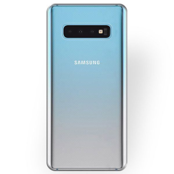 Husa Transparenta compatibila cu Samsung Galaxy S10 Plus, Slim fit, Anti-alunecare, Design minimalist, 1 mm