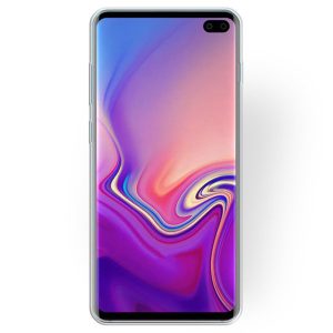 Husa Transparenta compatibila cu Samsung Galaxy S10 Plus, Slim fit, Anti-alunecare, Design minimalist, 1 mm2