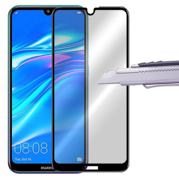 Folie sticla ProElite Protection compatibila cu Huawei Y7 (2019), Ultra Rezistenta, Full Cover, Full Glue, Calitate Premium, Margini negre - 2