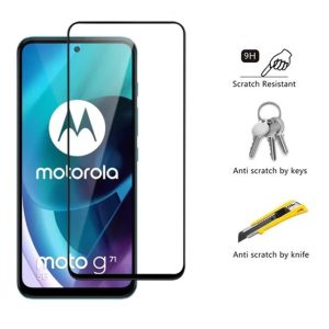 Folie sticla ProElite Protection compatibila cu Motorola Moto G71 5G, Ultra Rezistenta, Full Cover, Full Glue, Calitate Premium, Margini negre - 2