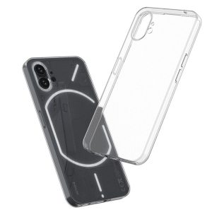 Husa Transparenta compatibila cu Nothing Phone 1, Slim fit, Anti-alunecare, Design minimalist, 1 mm4