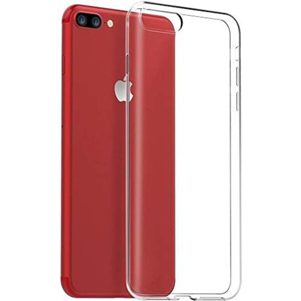 Husa Transparenta compatibila cu iPhone 7 Plus / 8 Plus, Slim fit, Anti-alunecare, Design minimalist, 1 mm