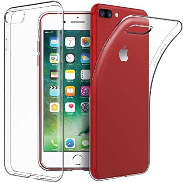 Husa Transparenta compatibila cu iPhone 7 Plus / 8 Plus, Slim fit, Anti-alunecare, Design minimalist, 1 mm2