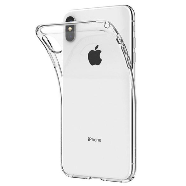 Husa Transparenta compatibila cu iPhone X / XS, Slim fit, Anti-alunecare, Design minimalist, 1 mm2