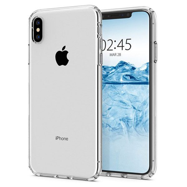 Husa Transparenta compatibila cu iPhone X / XS, Slim fit, Anti-alunecare, Design minimalist, 1 mm3