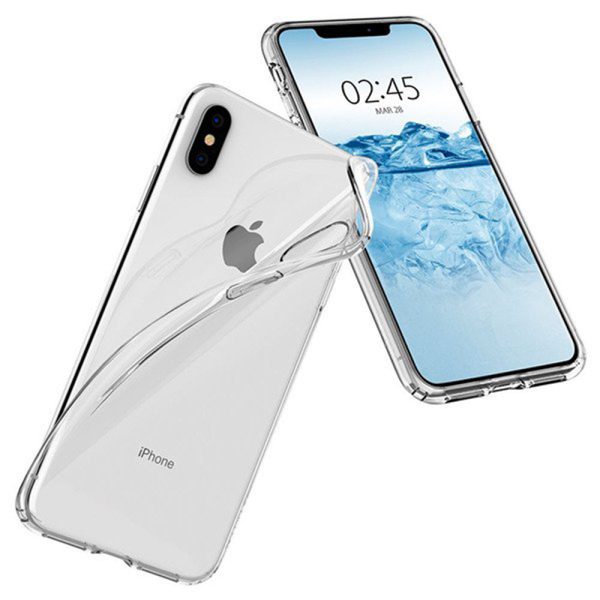 Husa Transparenta compatibila cu iPhone X / XS, Slim fit, Anti-alunecare, Design minimalist, 1 mm