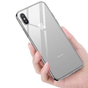 Husa Transparenta compatibila cu iPhone XS Max, Slim fit, Anti-alunecare, Design minimalist, 1 mm3