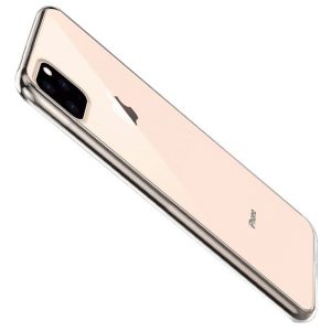 Husa Transparenta compatibila cu iPhone 11 Pro Max, Slim fit, Anti-alunecare, Design minimalist, 1 mm5