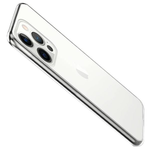 Husa Transparenta compatibila cu iPhone 14 Pro, Slim fit, Anti-alunecare, Design minimalist, 1 mm5