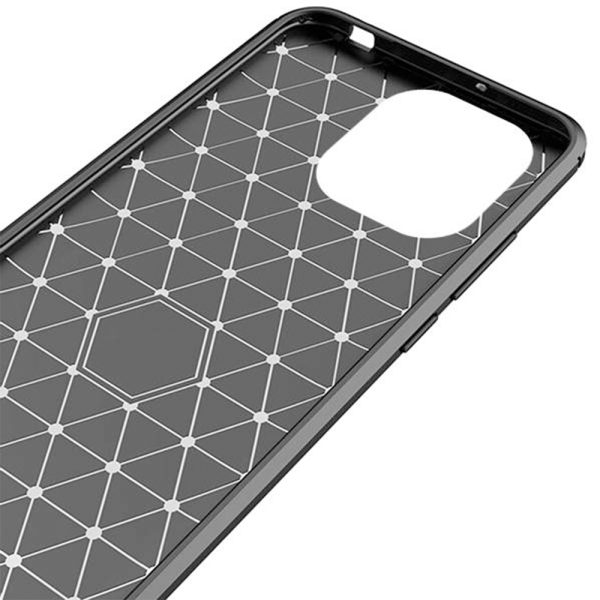 Husa Supreme Carbon compatibila cu Xiaomi Mi 11 Lite, Protectie precisa, Design canelat, Margini ranforsate, Anti-amprente, Negru4