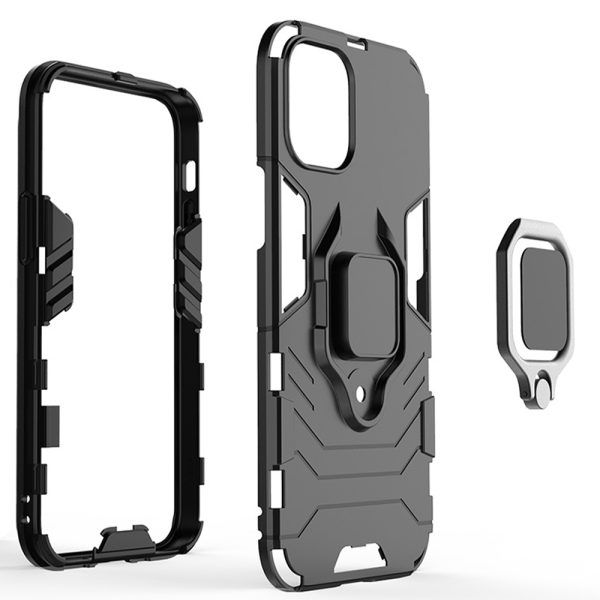 Husa Ring Shield compatibila cu Xiaomi Mi 11, Prevazuta cu inel de prindere, suport auto magnetic si stand, Negru4