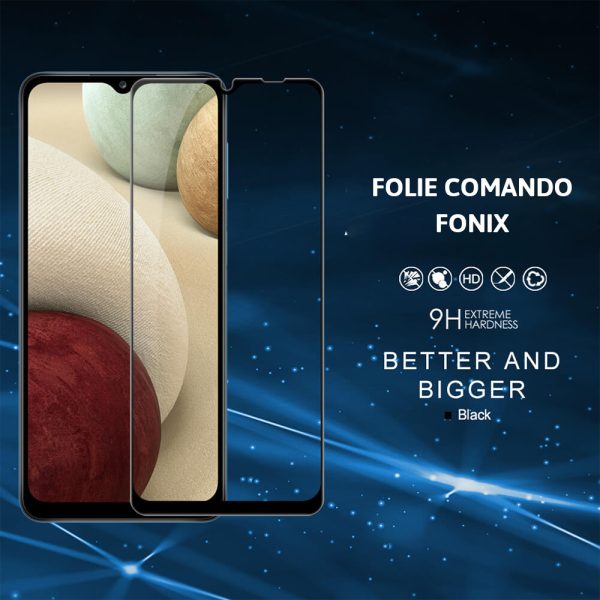 Folie compatibila cu Samsung Galaxy A13 5G, Comando Fonix, Adeziv pe intreaga suprafata, Acoperire completa, Instalare usoara, Negru - 2