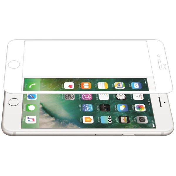 Folie compatibila cu iPhone 8 Plus, Comando Fonix, Adeziv pe intreaga suprafata, Acoperire completa, Instalare usoara, Alb - 2