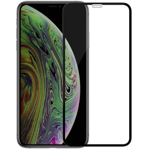 Folie compatibila cu iPhone 11 Pro Max, Comando Fonix, Adeziv pe intreaga suprafata, Acoperire completa, Instalare usoara, Negru