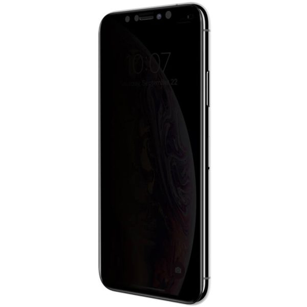 Folie compatibila cu iPhone XS Max, Comando Privacy Fonix, Adeziv pe intreaga suprafata, Acoperire completa, Instalare usoara, Filtru protectie confidentialitate, Negru - 2