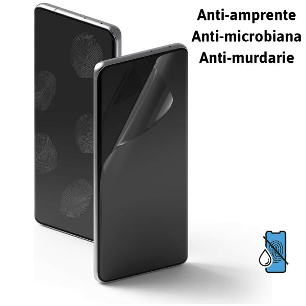 Folie InvisiFlex compatibila cu ZTE Blade V50 Design, Full Glue, Full Cover, Silicon hydrogel regenerabil, SlimLine NanoShield, Transparenta - 6