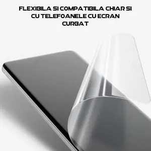 Folie Comando Shield compatibila cu iPhone 16 Pro Max, Hidrogel in 3 straturi, Anti-Ingalbenire, Anti-UV, Regenerabila, Anti-Soc, Instalare usoara, CaseFit - 4