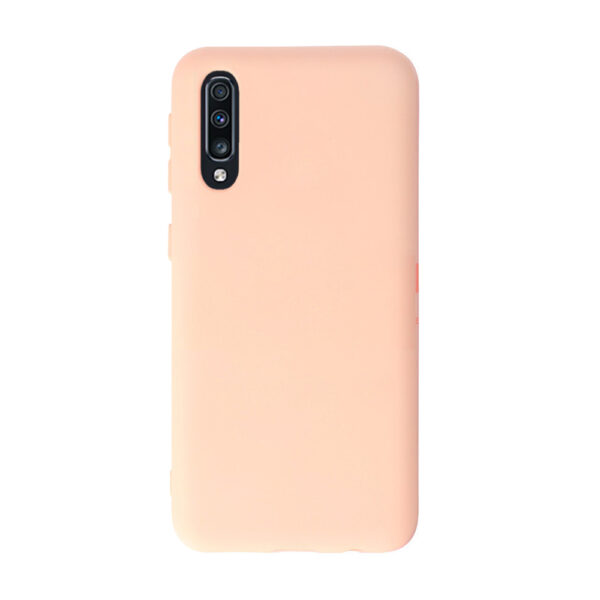 Husa Safe Flex compatibila cu Samsung Galaxy A70/ A70s, Comando Fonix, Design Slim flexibil, Interior captusit cu microfibra, Anti soc, Silicon moale, Textura cu finisaj mat , Antiaderent, Roz pudra