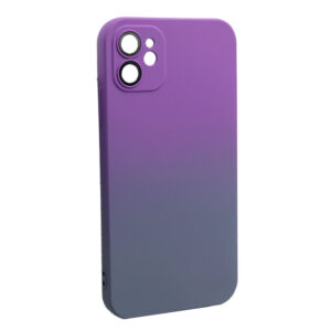 Husa telefon, compatibila cu Apple iPhone 11, NeonPowder Case, Pelicula de protectie pentru camere, Anti-alunecare, Anti-amprenta, Gradient, Mov