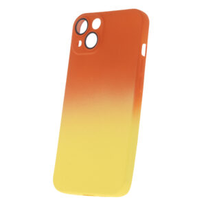 Husa telefon, compatibila cu Apple iPhone 13, NeonPowder Case, Pelicula de protectie pentru camere, Anti-alunecare, Anti-amprenta, Gradient, Portocaliu